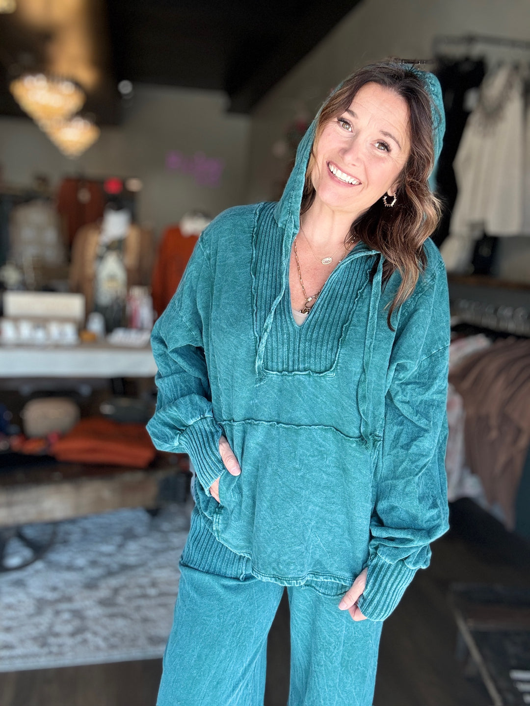 Green Mineral Wash Sweatshirt