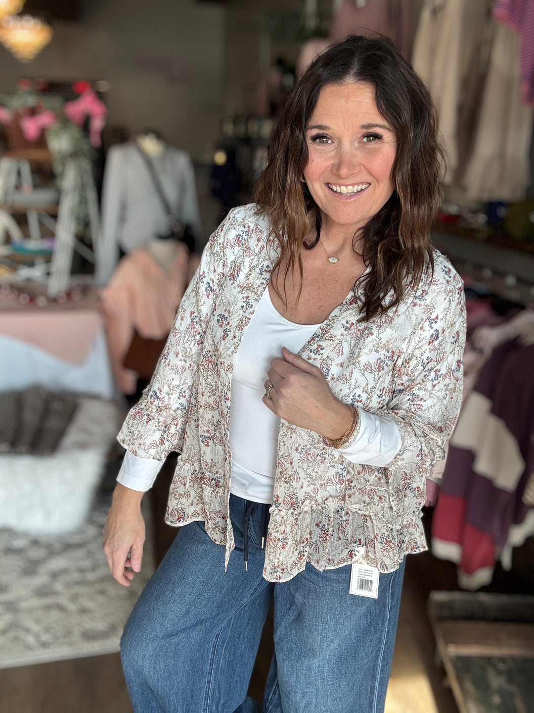 Floral Printed Spring Kimono