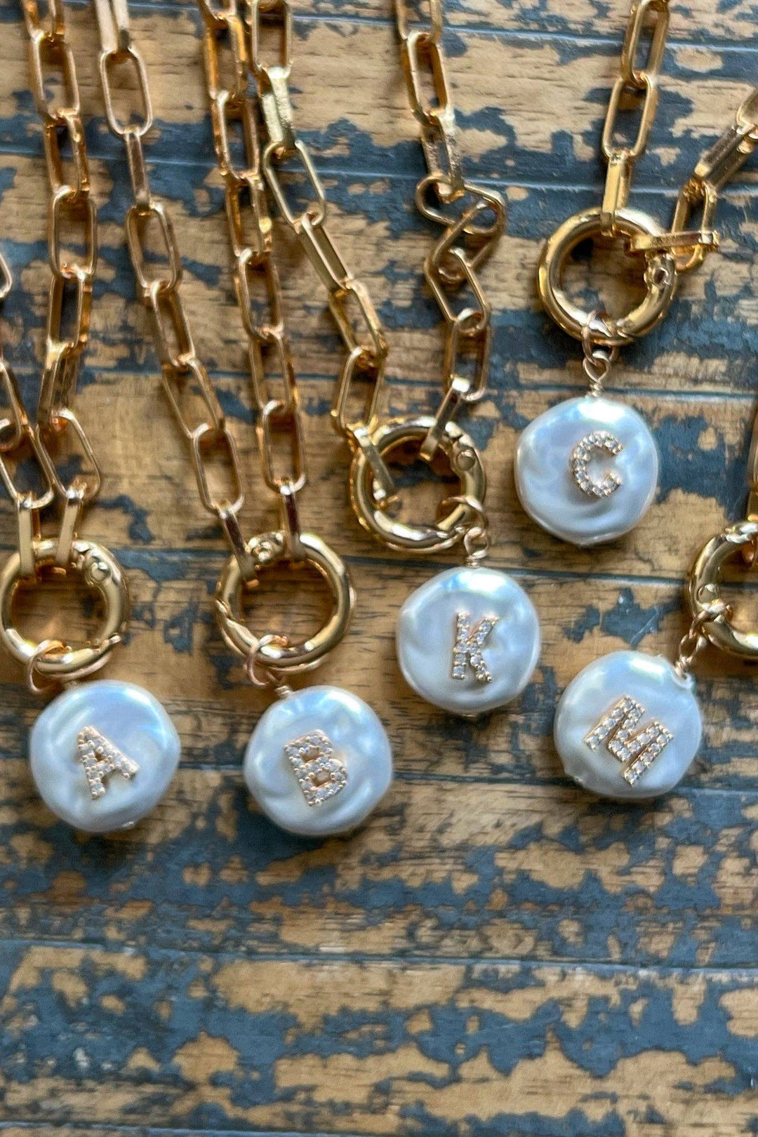 Pearl Initial Pendant Necklace