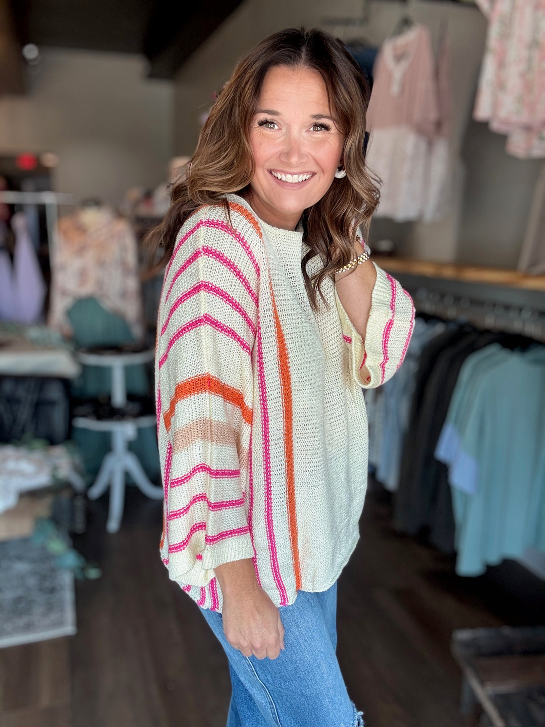 Striped Knitted Summer Sweater