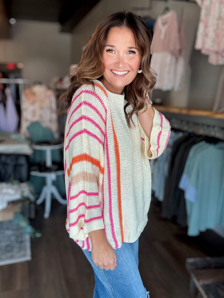 Striped Knitted Summer Sweater