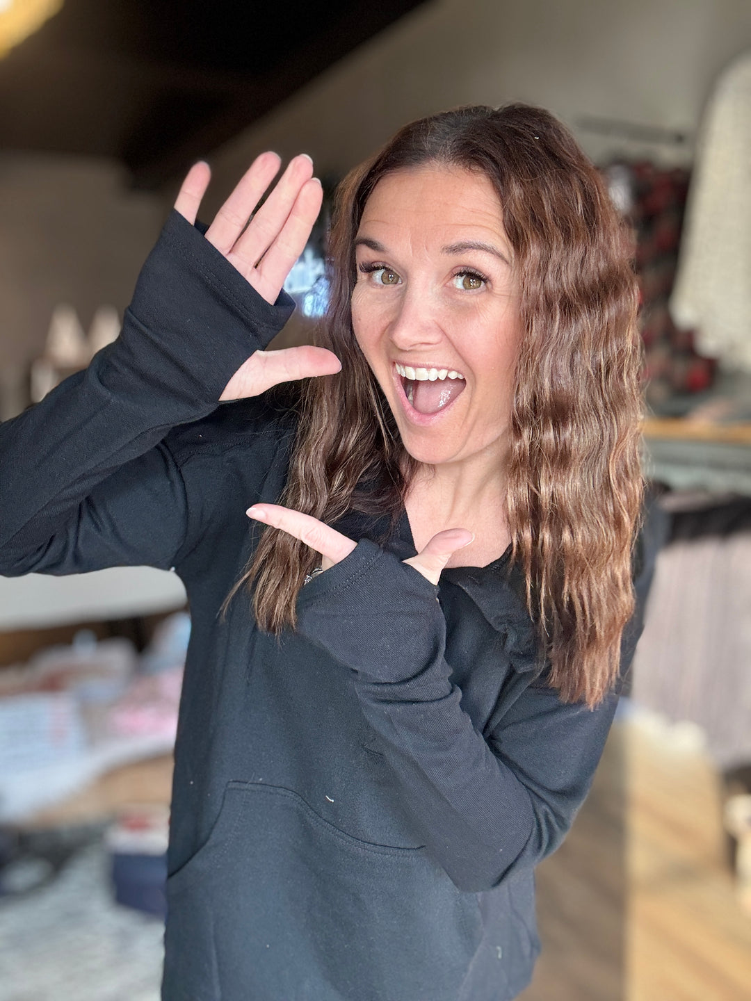 Oversized Flare Hoodie Top