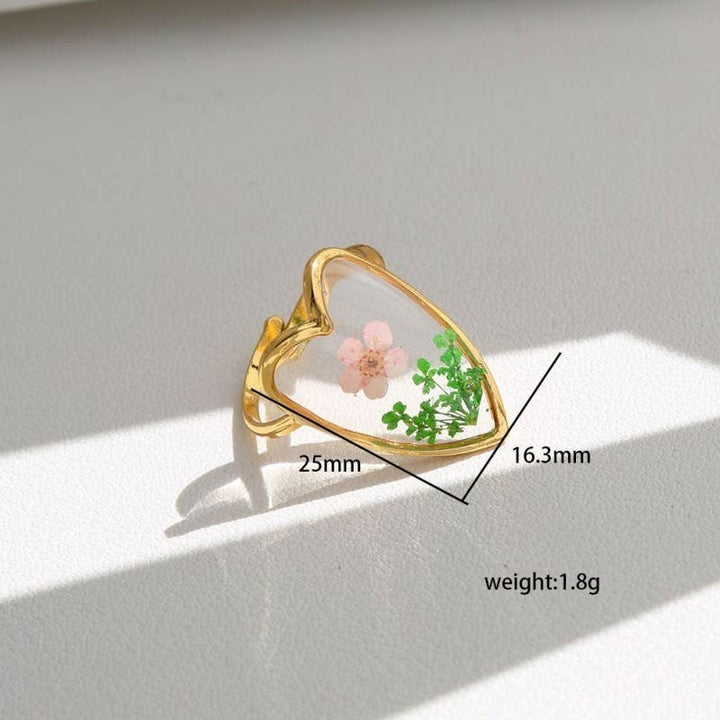18K STAINLESS STEEL TARNISH FREE FLORAL RINGS