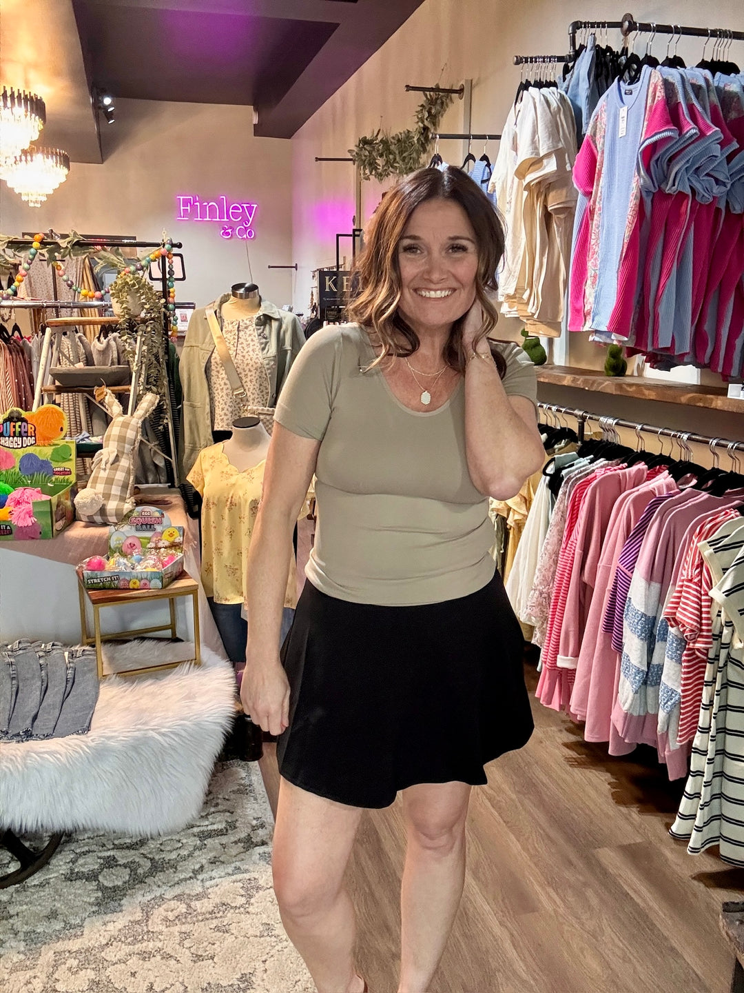 Everyday Black Flowy Skort