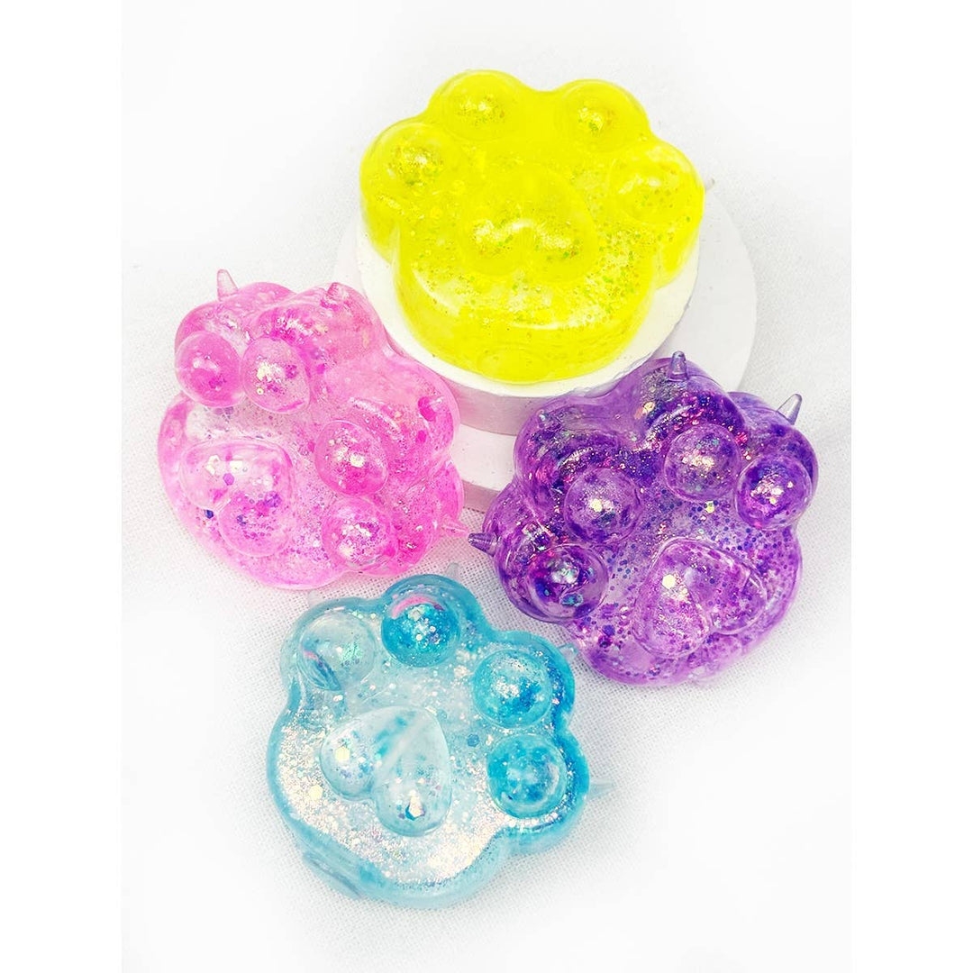 Glitter Paw Squishy Toy