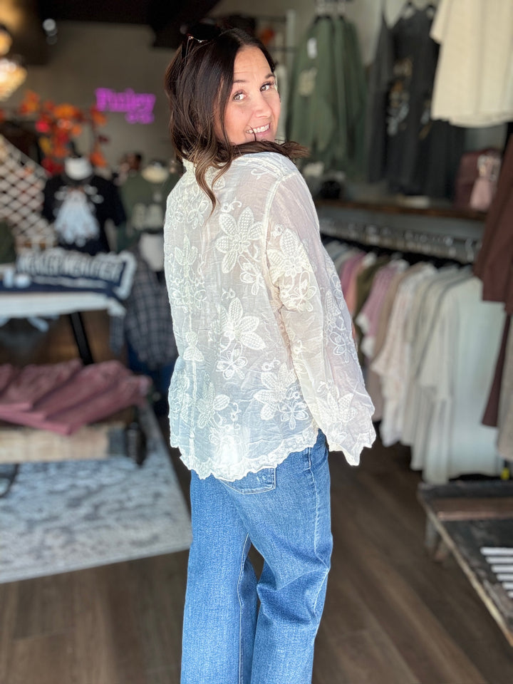 Falling into Floral Blouse