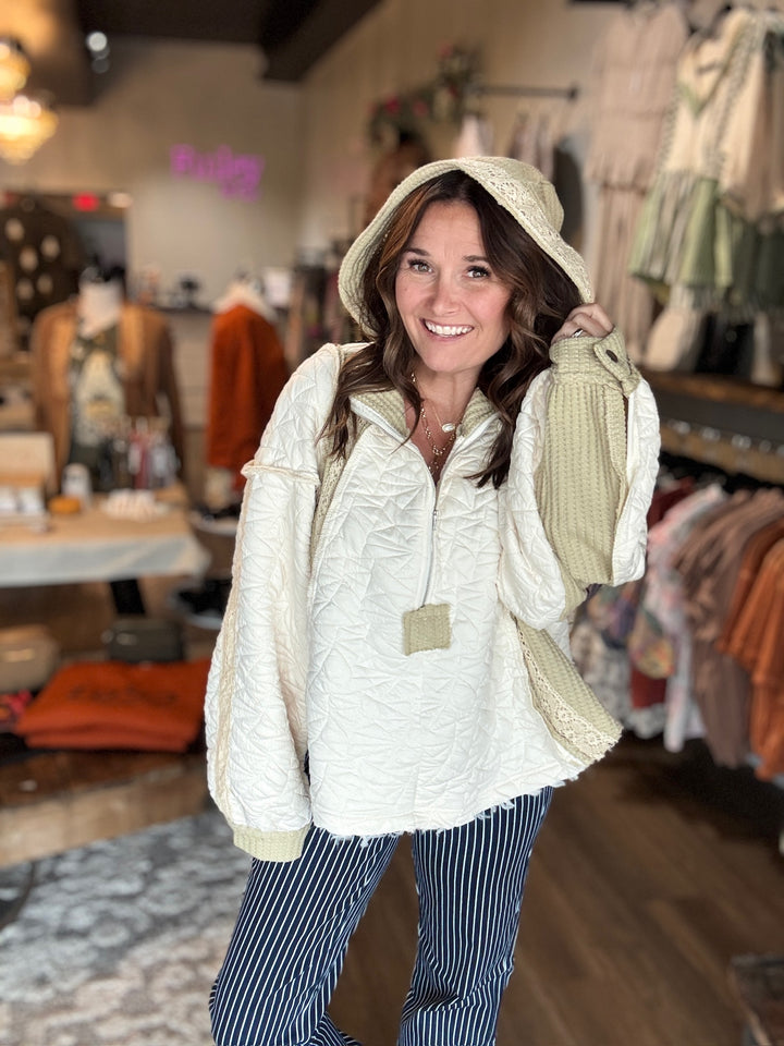 Pol Quilted Hooded Sweatshirt