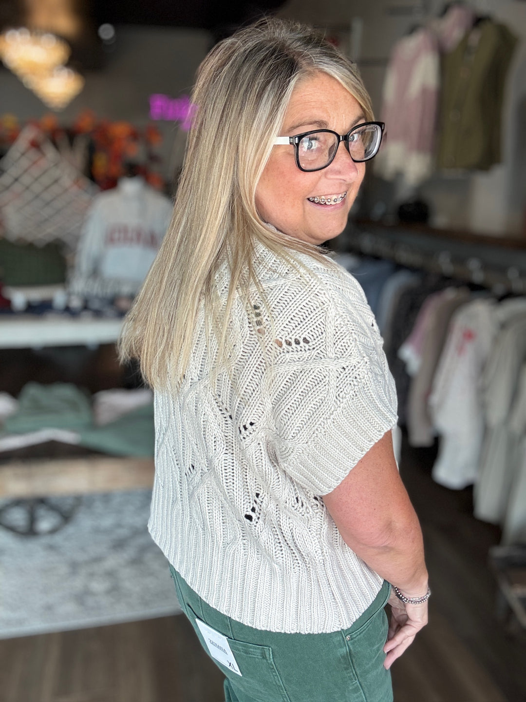 Cozy Season Cable Knit Sweater Top