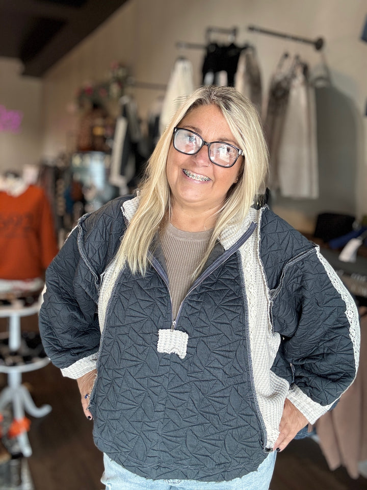 Pol Quilted Hooded Sweatshirt