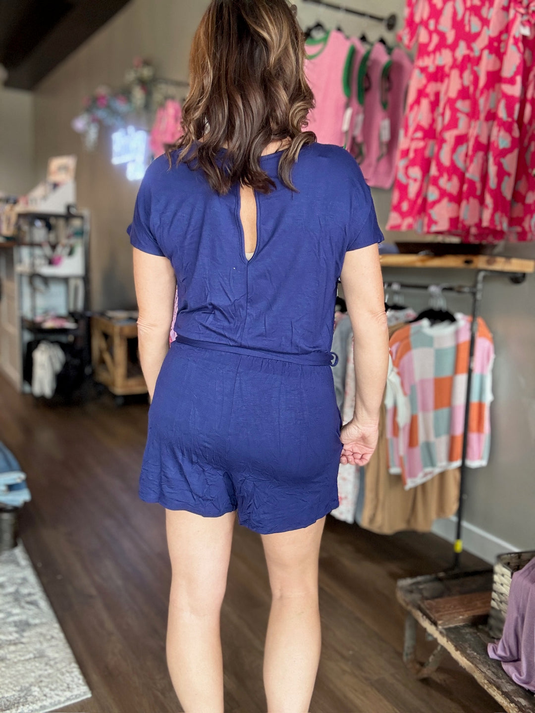Summer Navy Romper