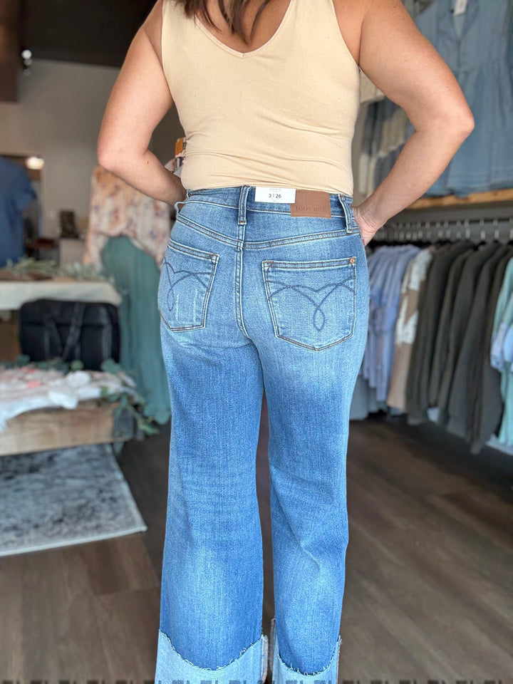 Judy Blue Retro Wide Leg Jeans