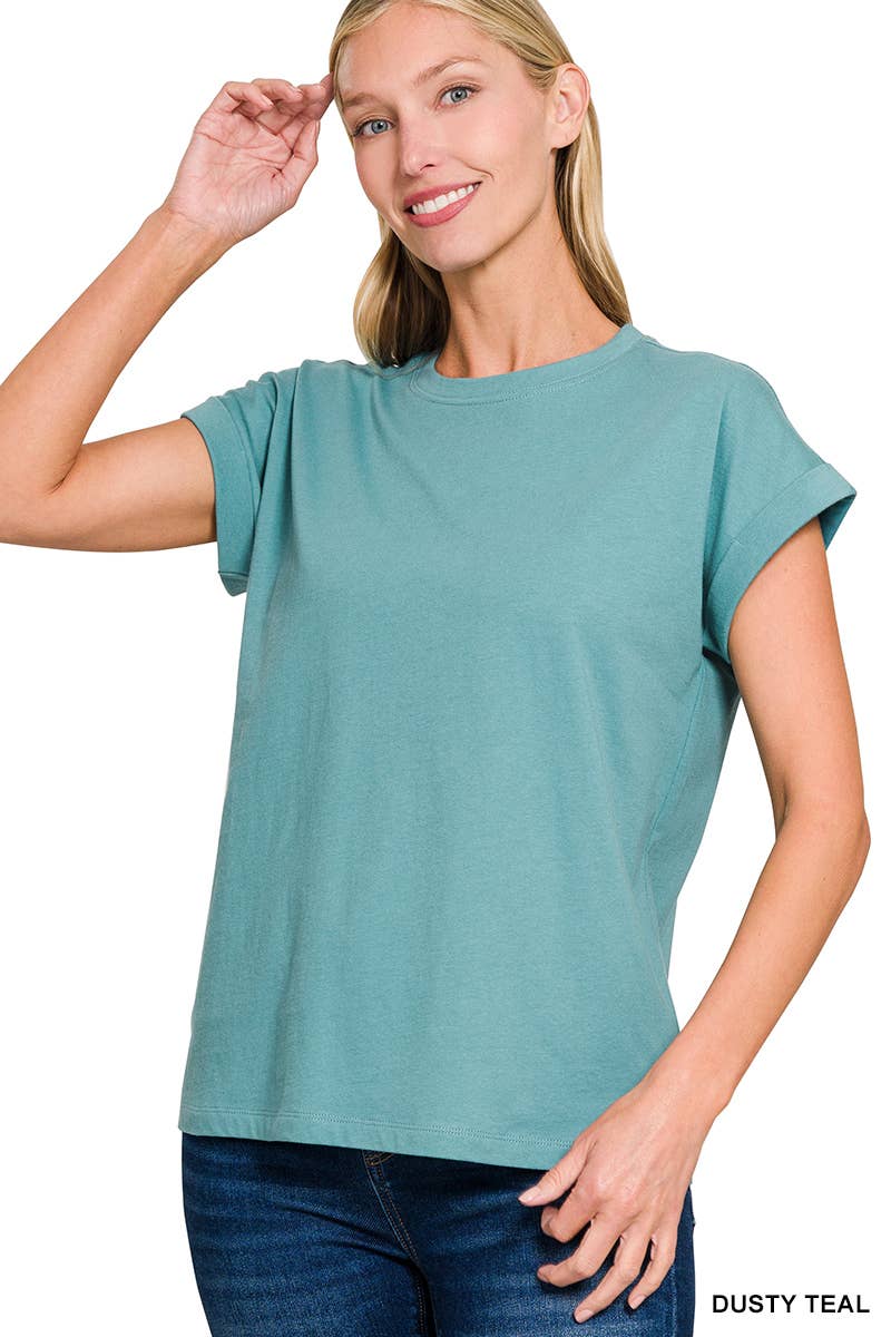 Cotton Crew Neck Short Sleeve T Shirt