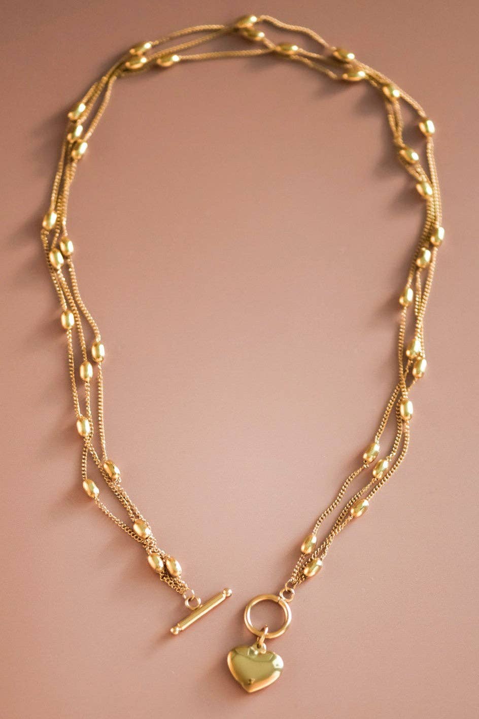 18K Gold Plated Waterproof Stainless Steel Chain Necklace - 6989