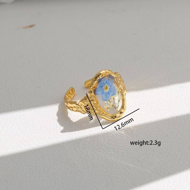 18K STAINLESS STEEL TARNISH FREE FLORAL RINGS