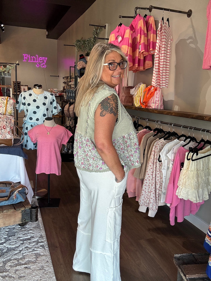 Summer Comfort Wide Leg Cargo Pants