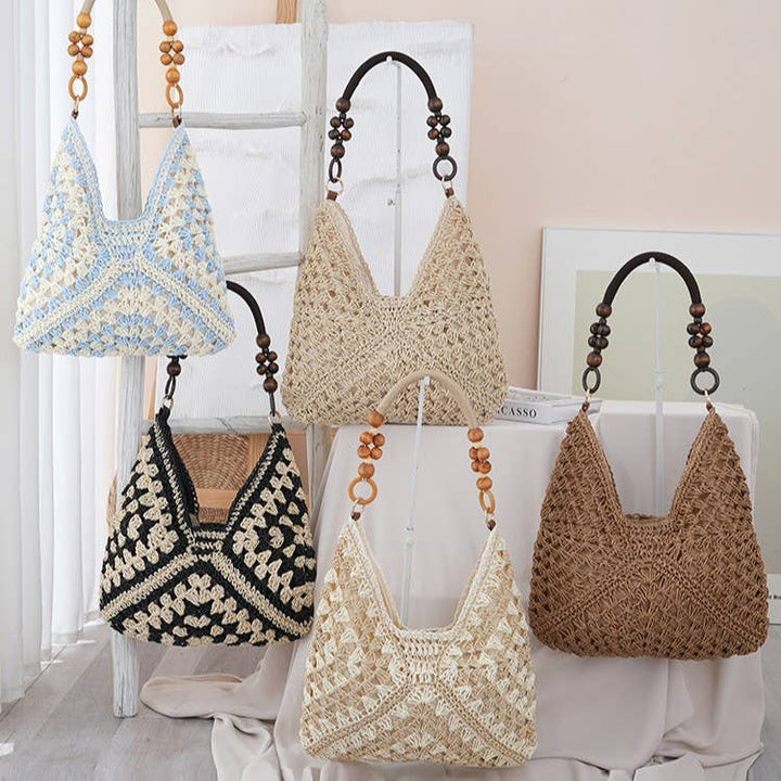 Boho Beach Woven Shoulder Bag