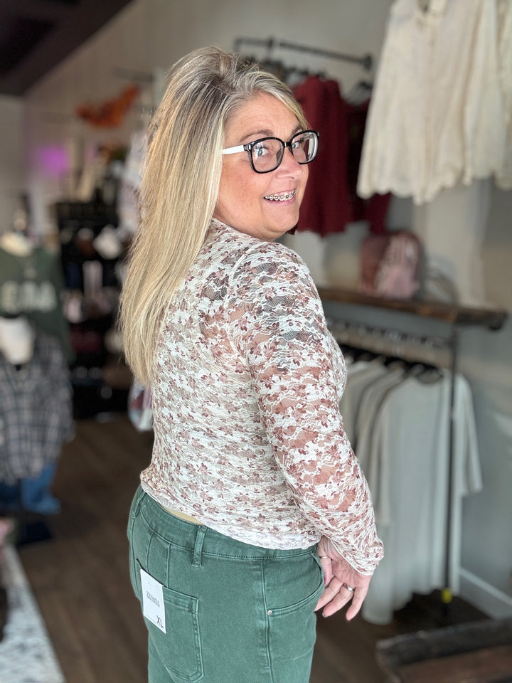 Falling Floral Lace Top