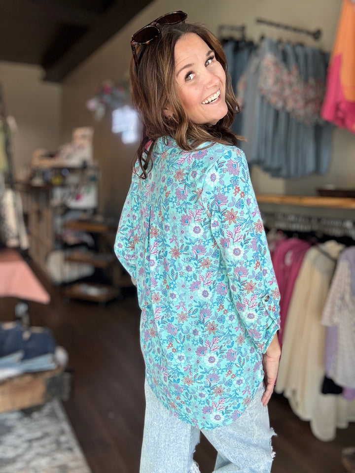Floral 3/4 Sleeve Top