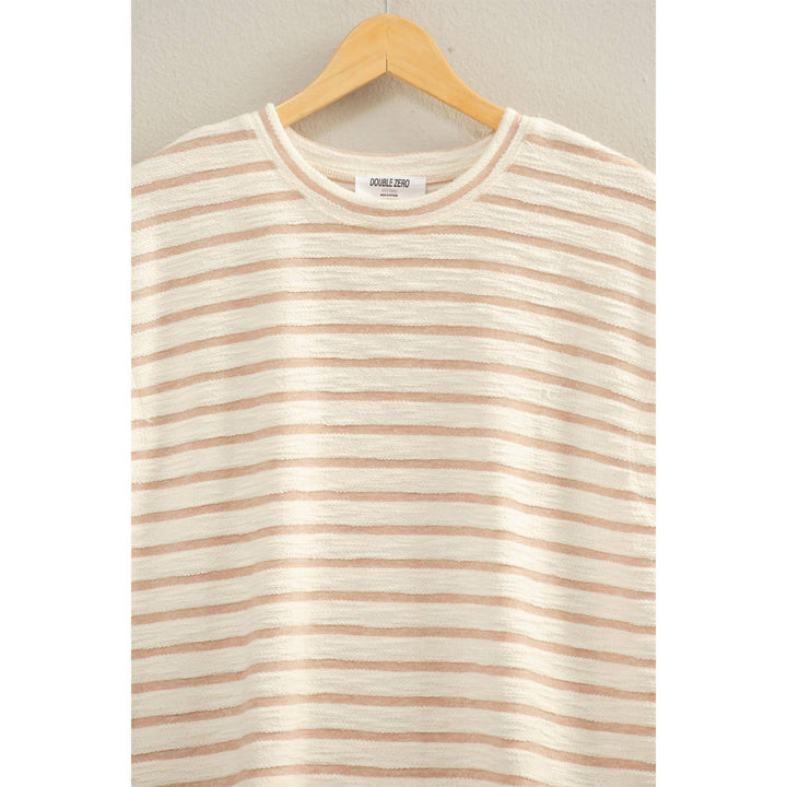 Striped Round Neck Short Sleeve Top