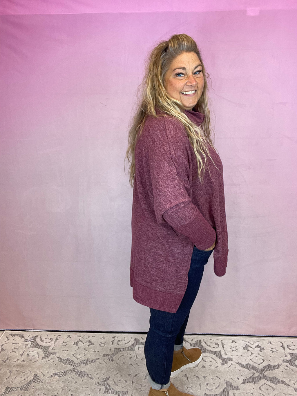 Cowl Neck Poncho Sweater