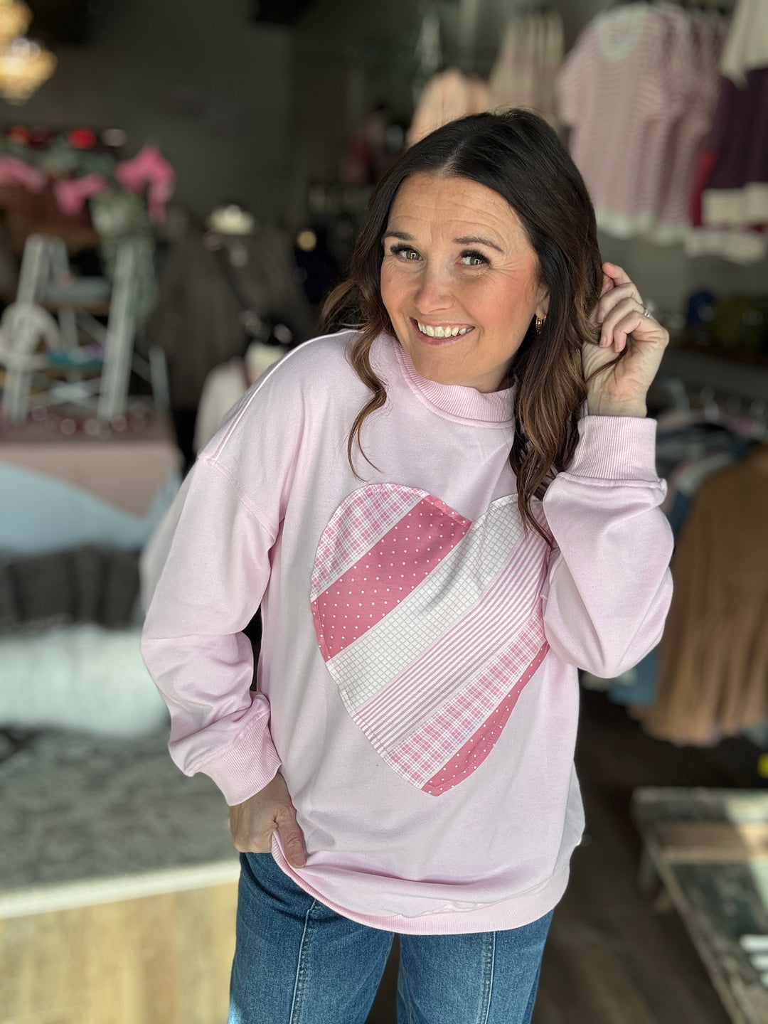 I Heart You Patch Sweatshirt