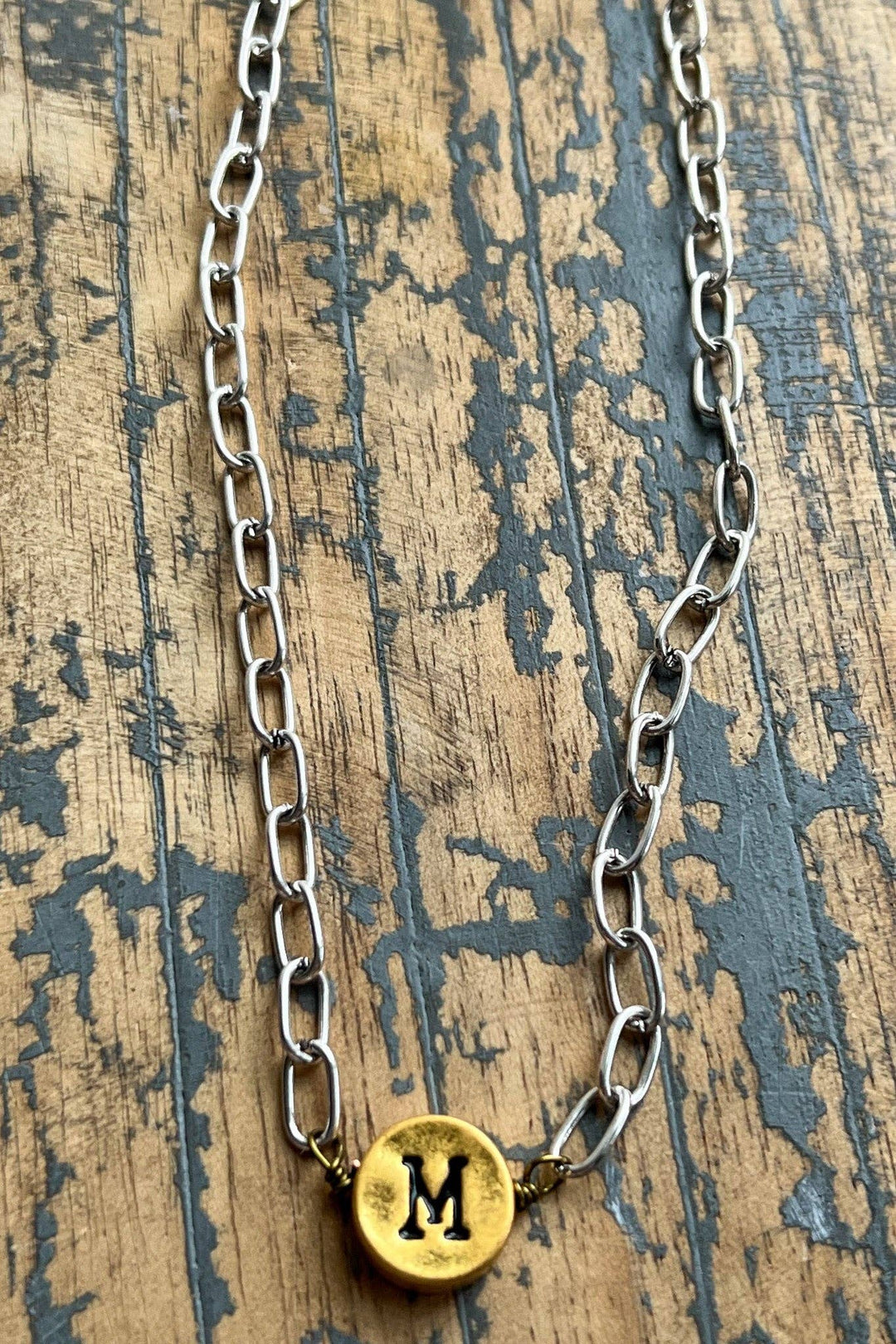 Circle Initial Pendant Necklace