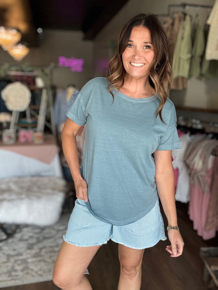 Blueberry Breeze Basic Tee