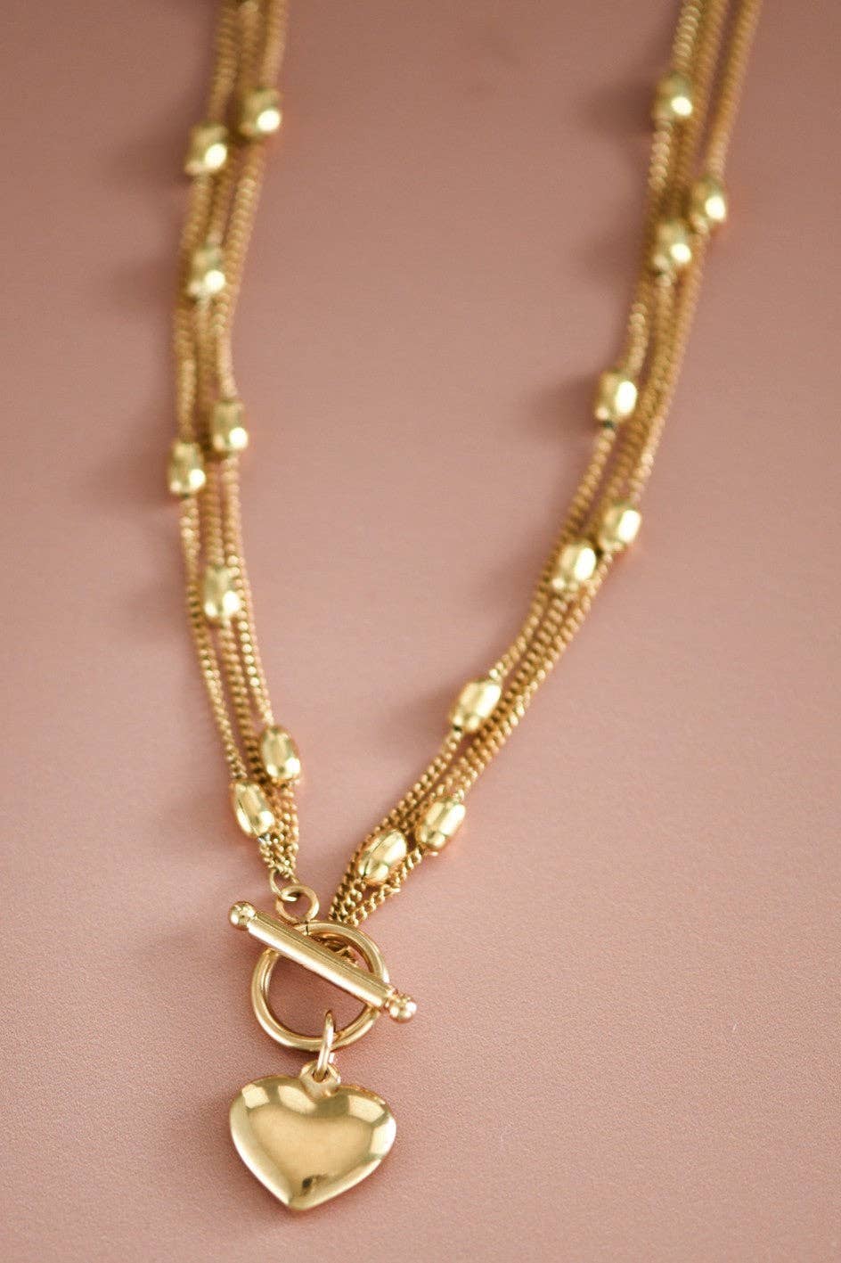 18K Gold Plated Waterproof Stainless Steel Chain Necklace - 6989