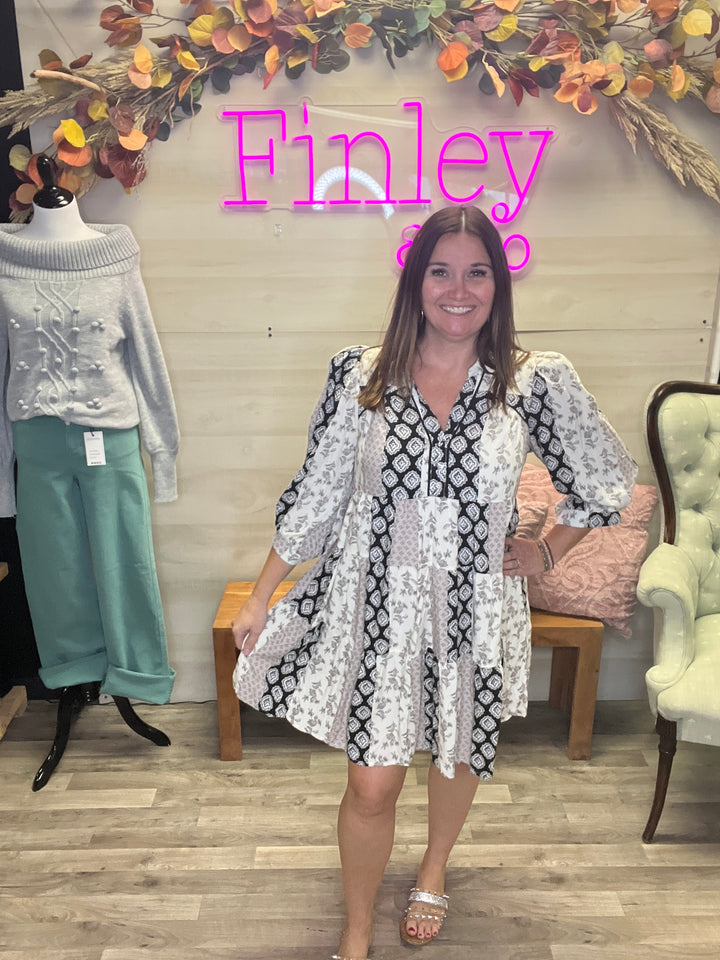 Printed Tiered Dress