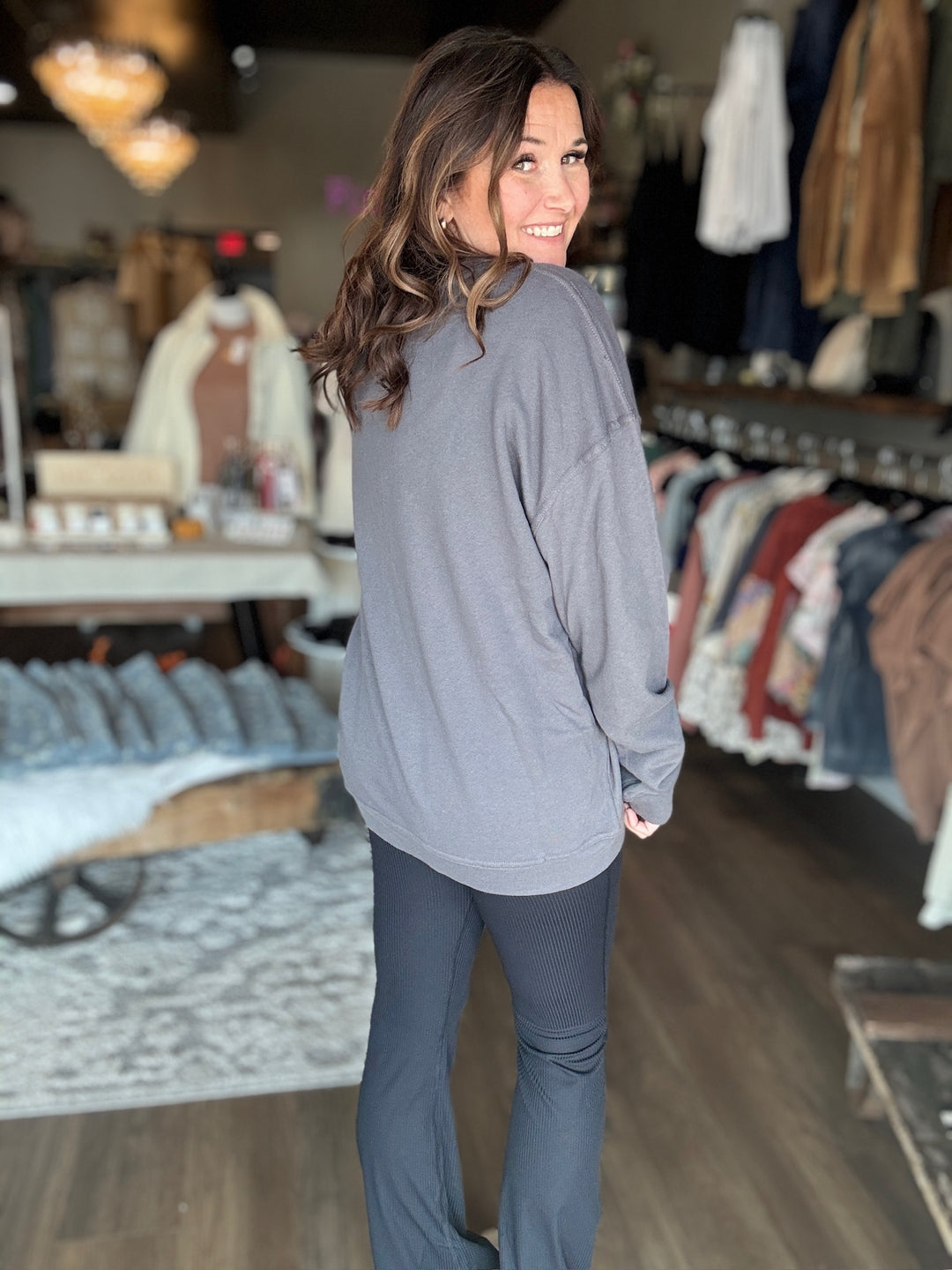 Textured Bow Sweatshirt