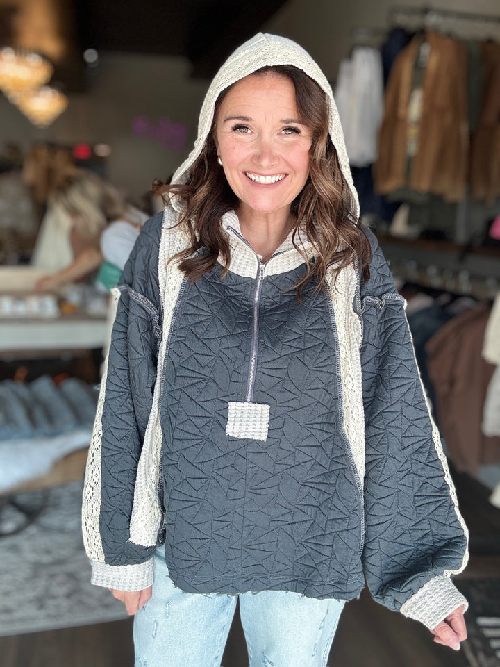 Pol Quilted Hooded Sweatshirt