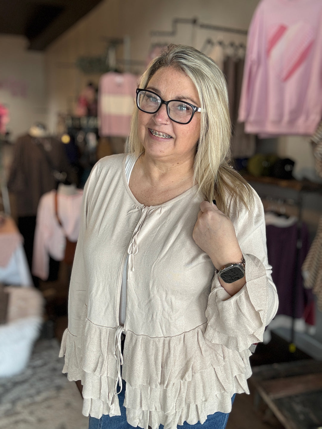 Seaside Soft Tiered Cardigan