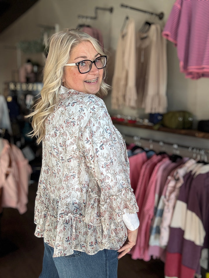 Floral Printed Spring Kimono