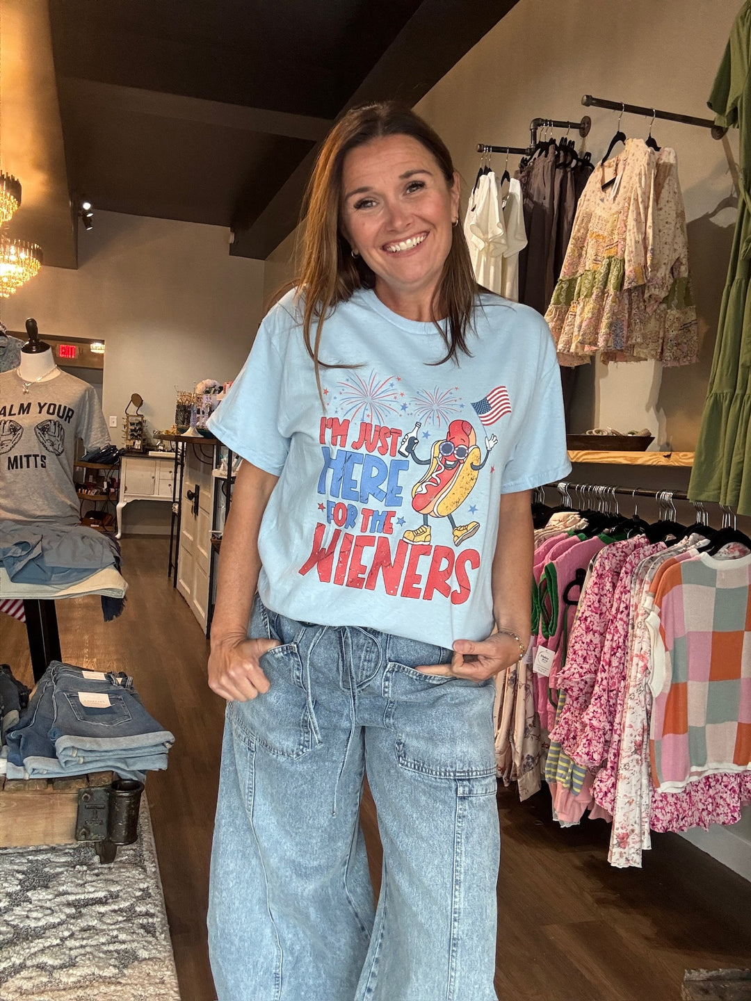 Just Here For The Wieners Tee