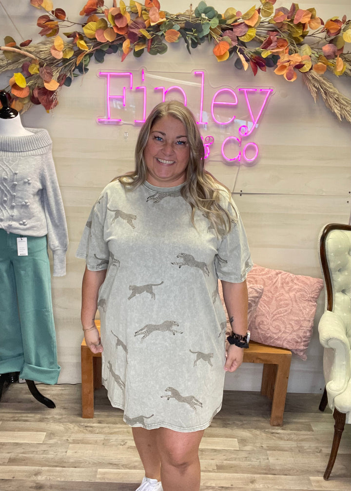 Cheetah T-Shirt Dress