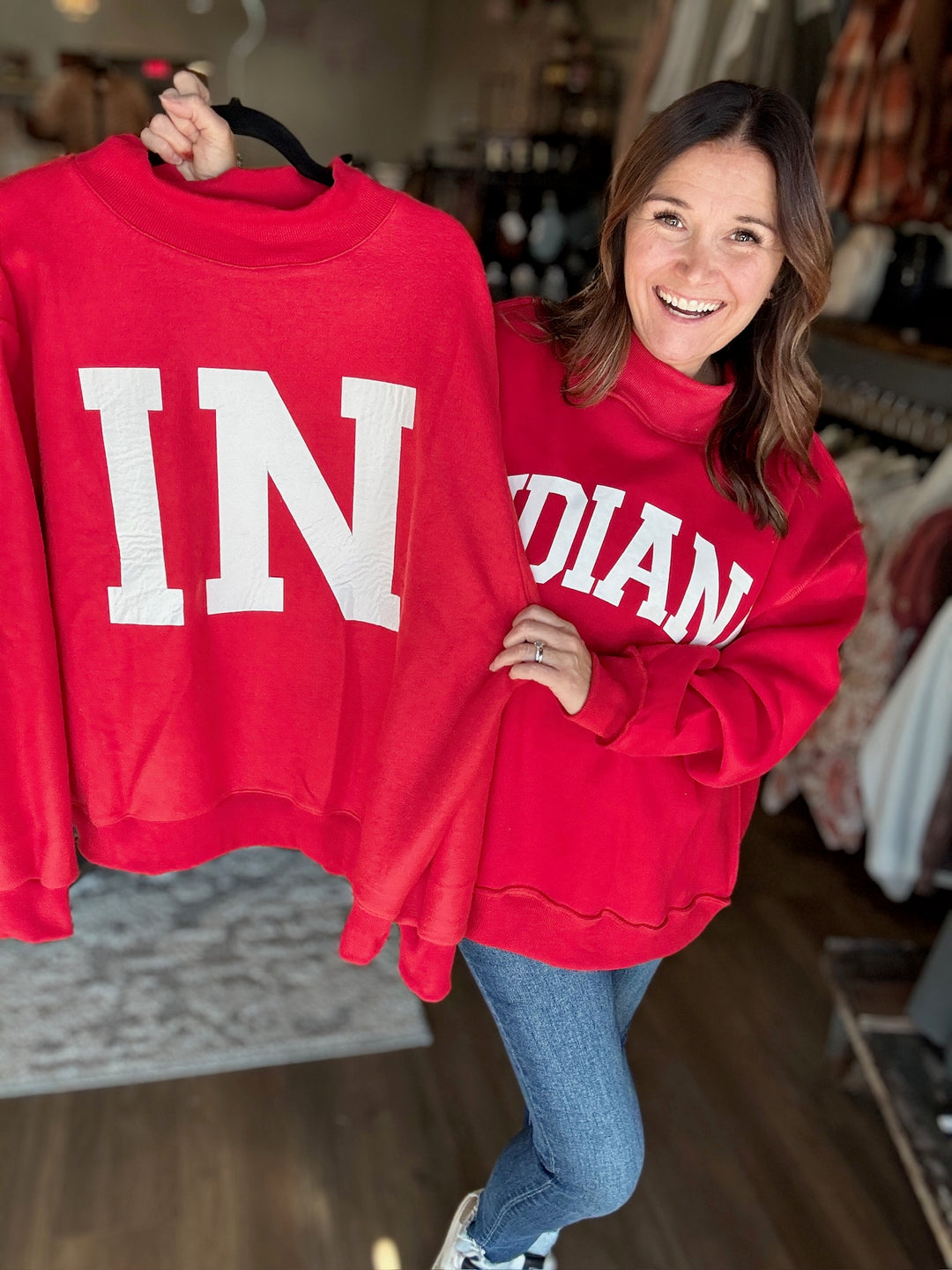 Indiana Red Reversible Sweatshirt