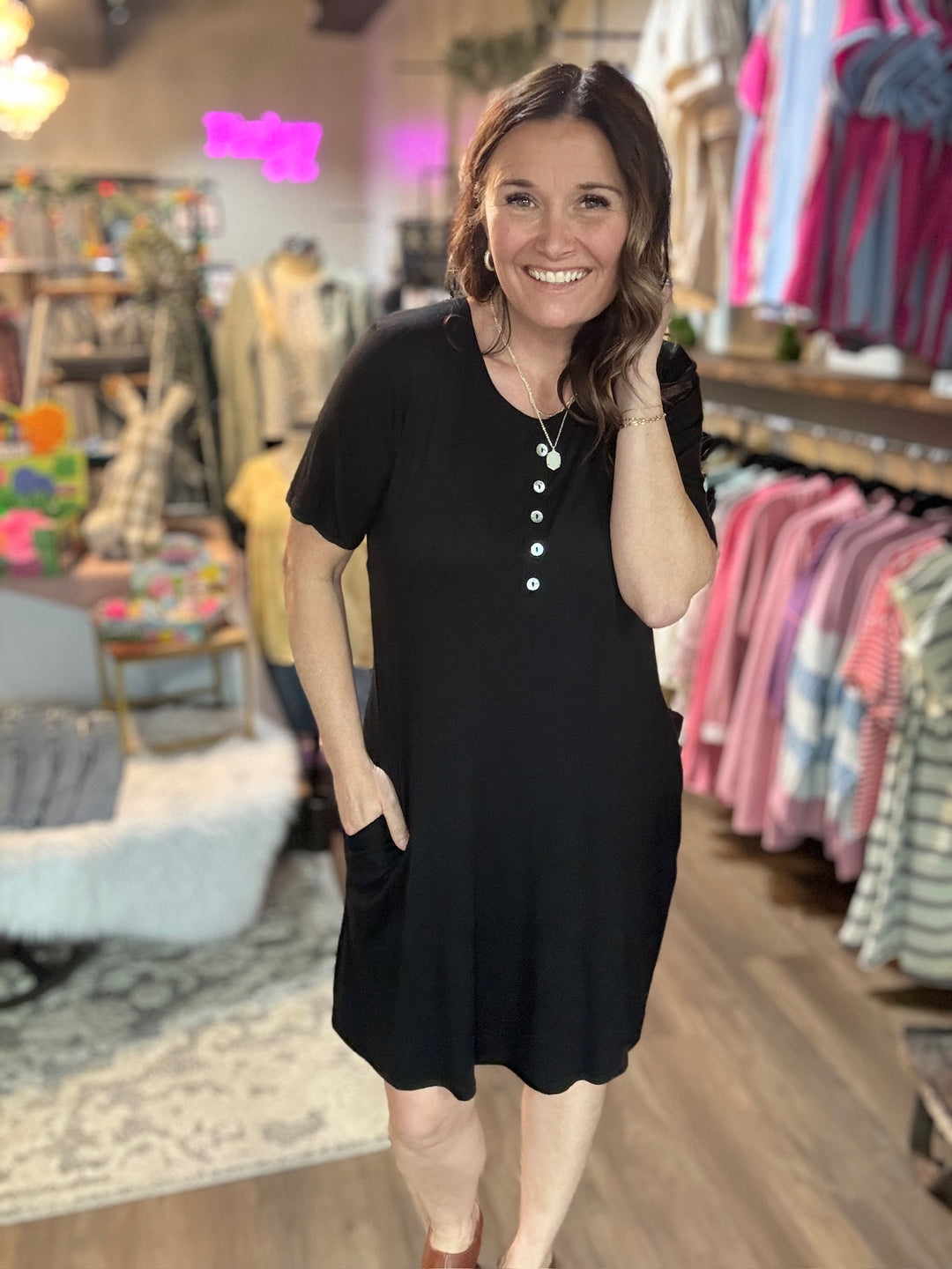 Spring Break Black Dress