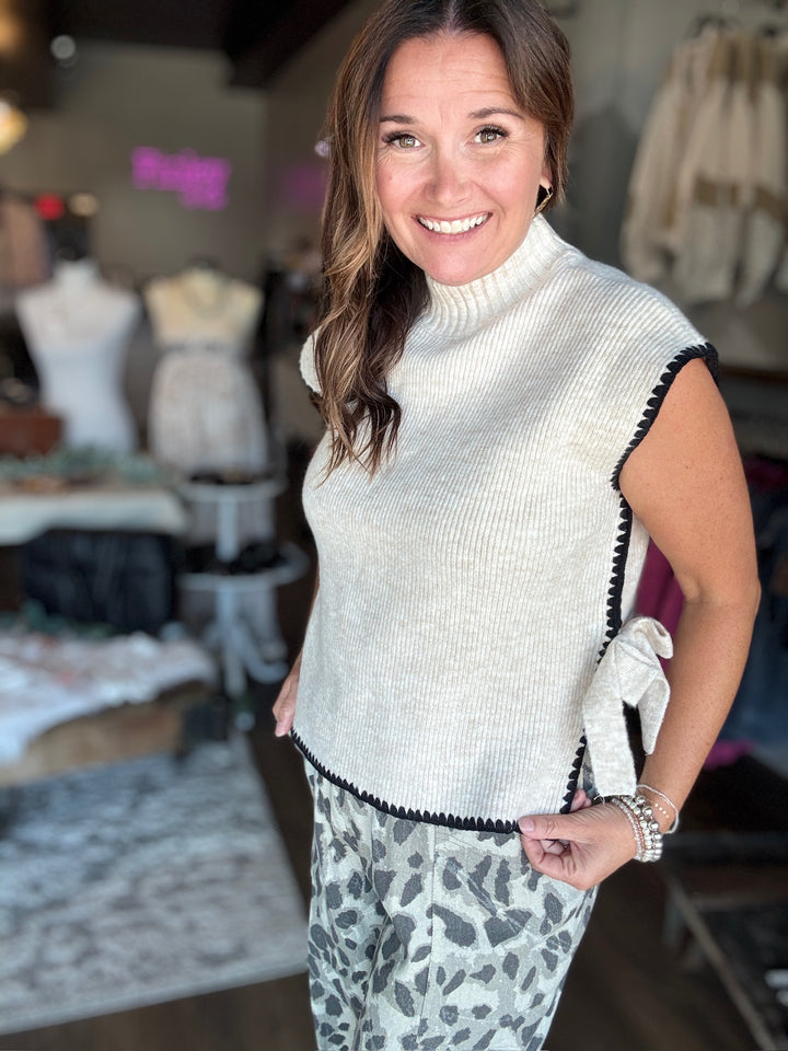 Mock Neck Sweater Top