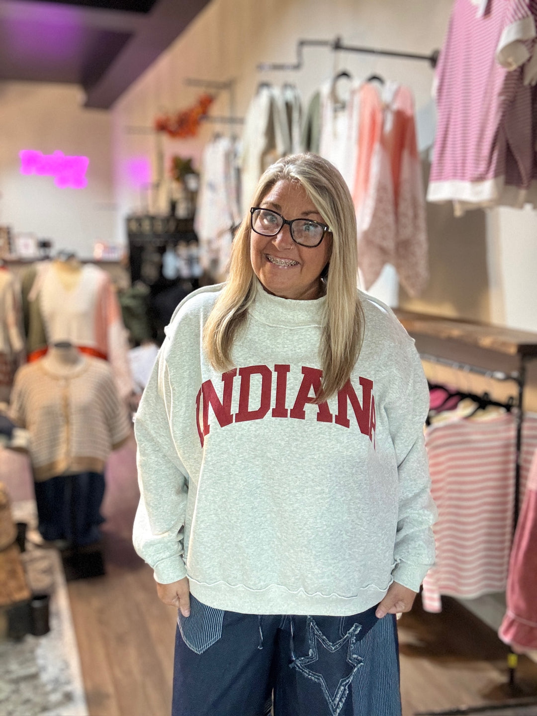 Reversible Indiana Mock Neck Sweatshirt