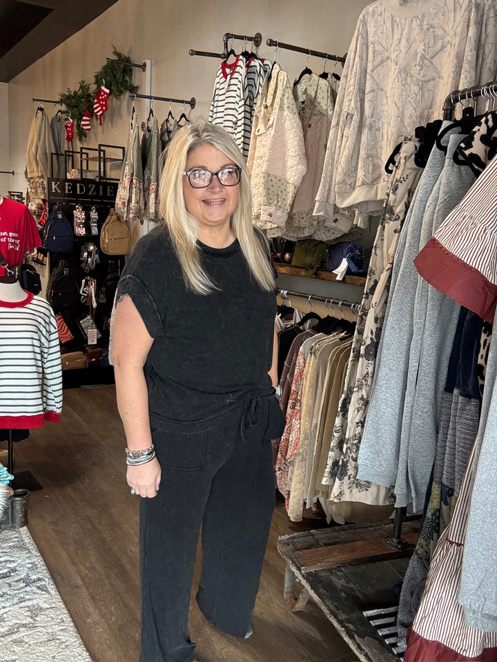 Mineral Wash Ribbed Lounge Set