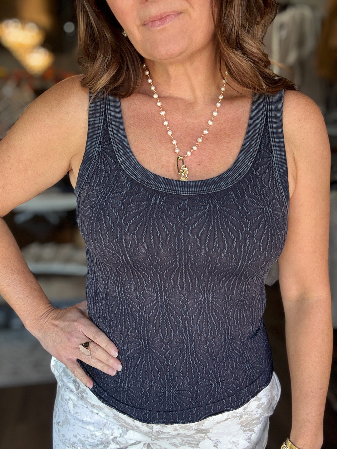 Vintage Reversible Lace Tank