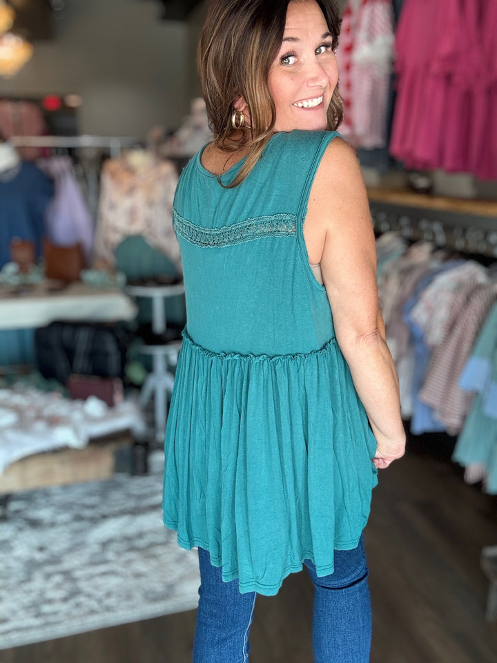V Neck Babydoll tank