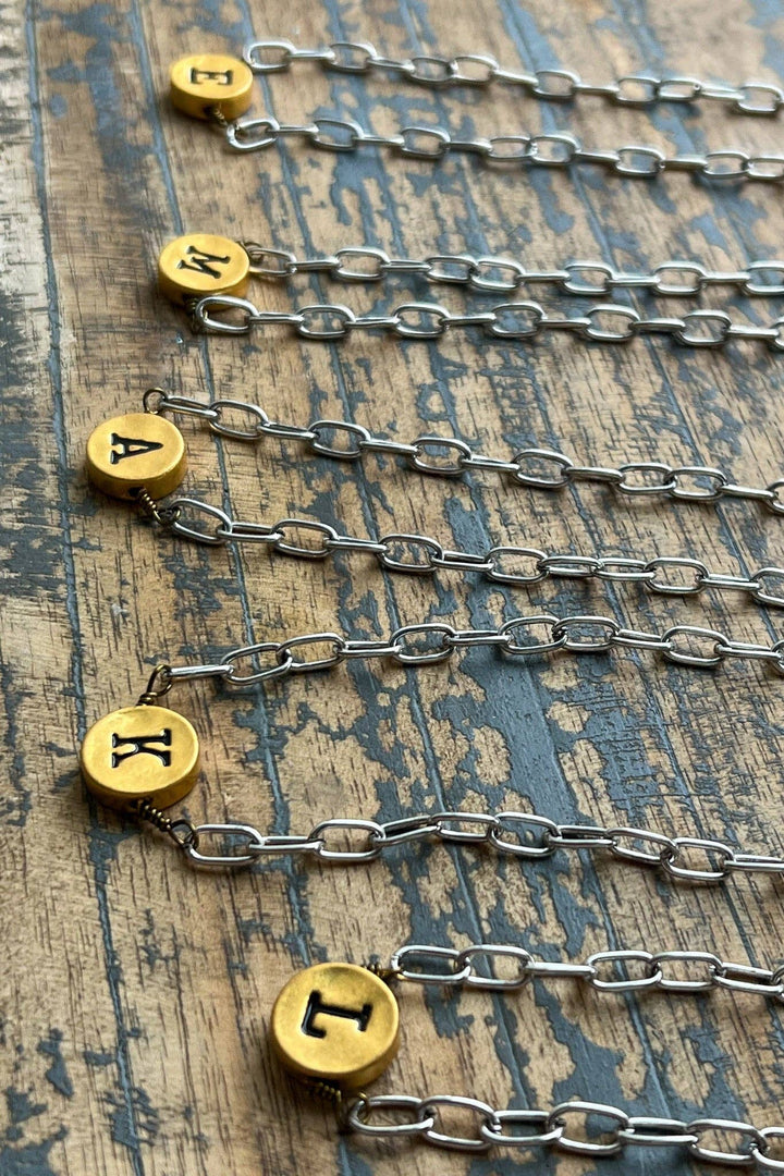 Circle Initial Pendant Necklace