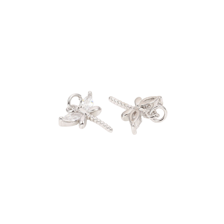 Silver Dragonfly Charm