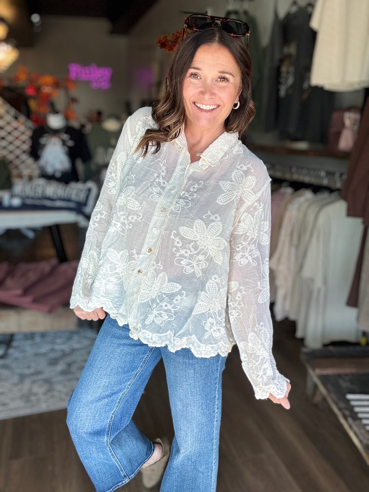 Falling into Floral Blouse