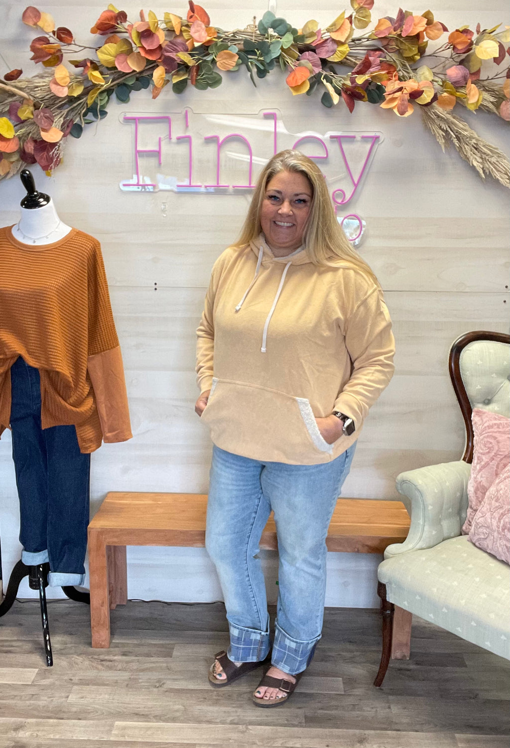 Mustard Sherpa Hoodie