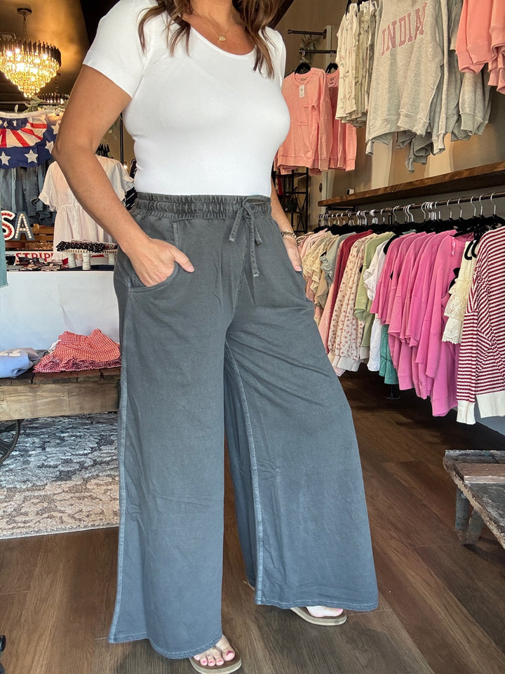 French Terry Pigment Dye & Enzyme Washed Pants
