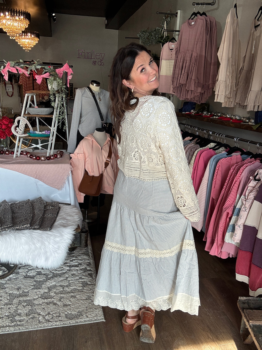 Spring Sunday Brunch Midi Skirt