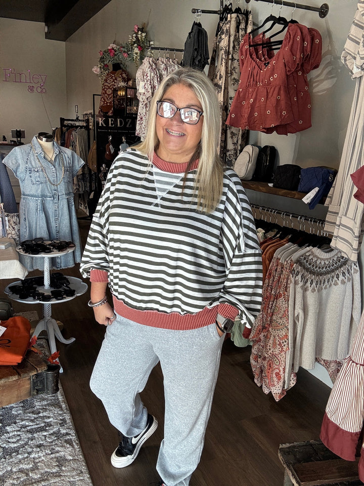 Grey Corduroy Joggers