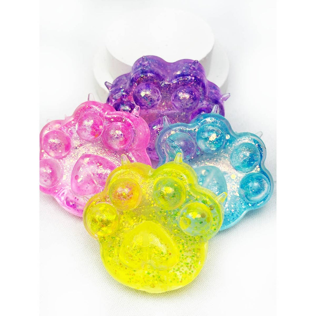 Glitter Paw Squishy Toy